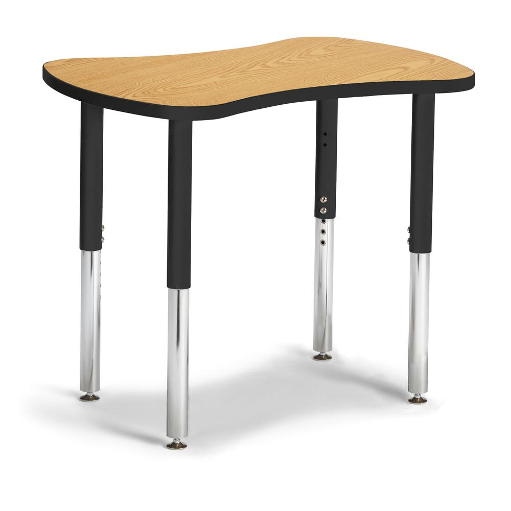 Collaborative Bowtie Table - 24" X 35" - Oak/Black. Picture 1