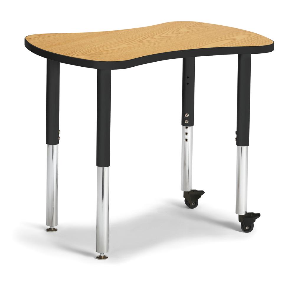 Collaborative Bowtie Table - 24" X 35" - Oak/Black. Picture 2
