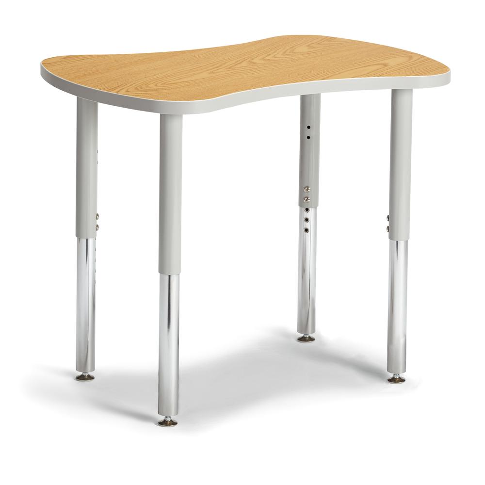 Collaborative Bowtie Table - 24" X 35" - Oak/Gray. Picture 1
