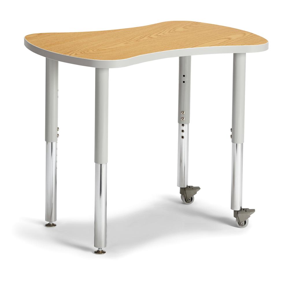 Collaborative Bowtie Table - 24" X 35" - Oak/Gray. Picture 2