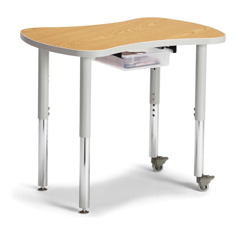 Collaborative Bowtie Table - 24" X 35" - Oak/Gray. Picture 3