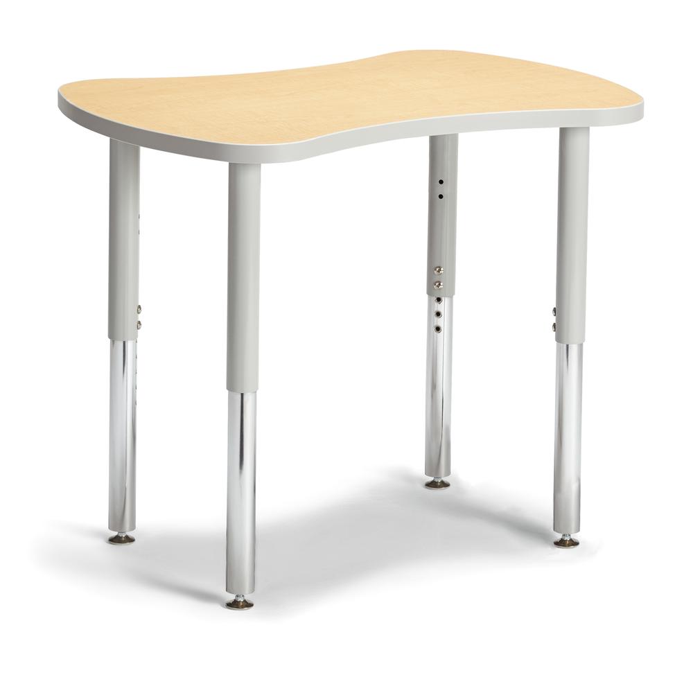 Collaborative Bowtie Table - 24" X 35" - Maple/Gray. Picture 1