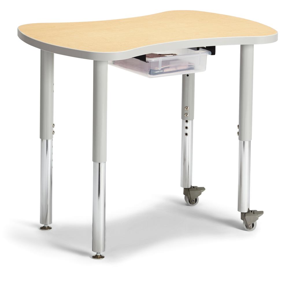 Collaborative Bowtie Table - 24" X 35" - Maple/Gray. Picture 4