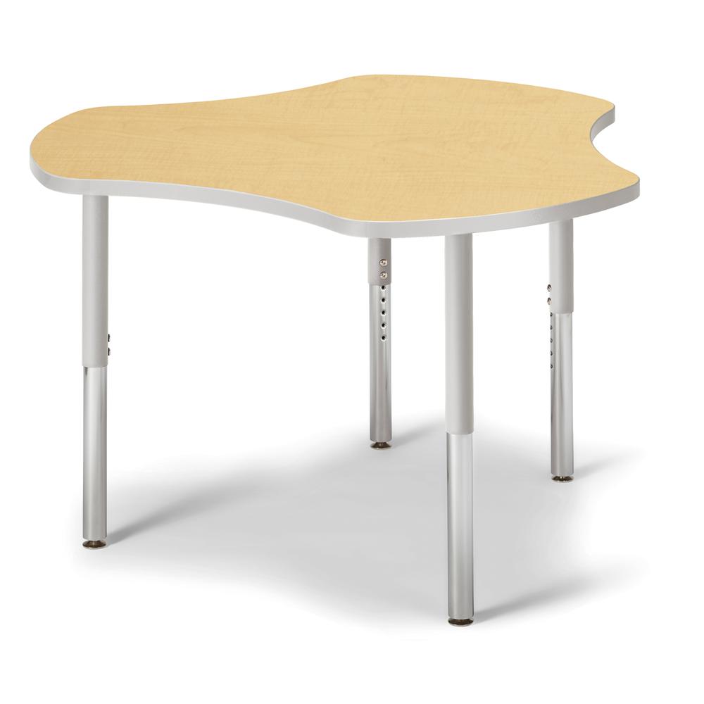 Collaborative Hub Table - 44" X 47" - Maple/Gray. Picture 1