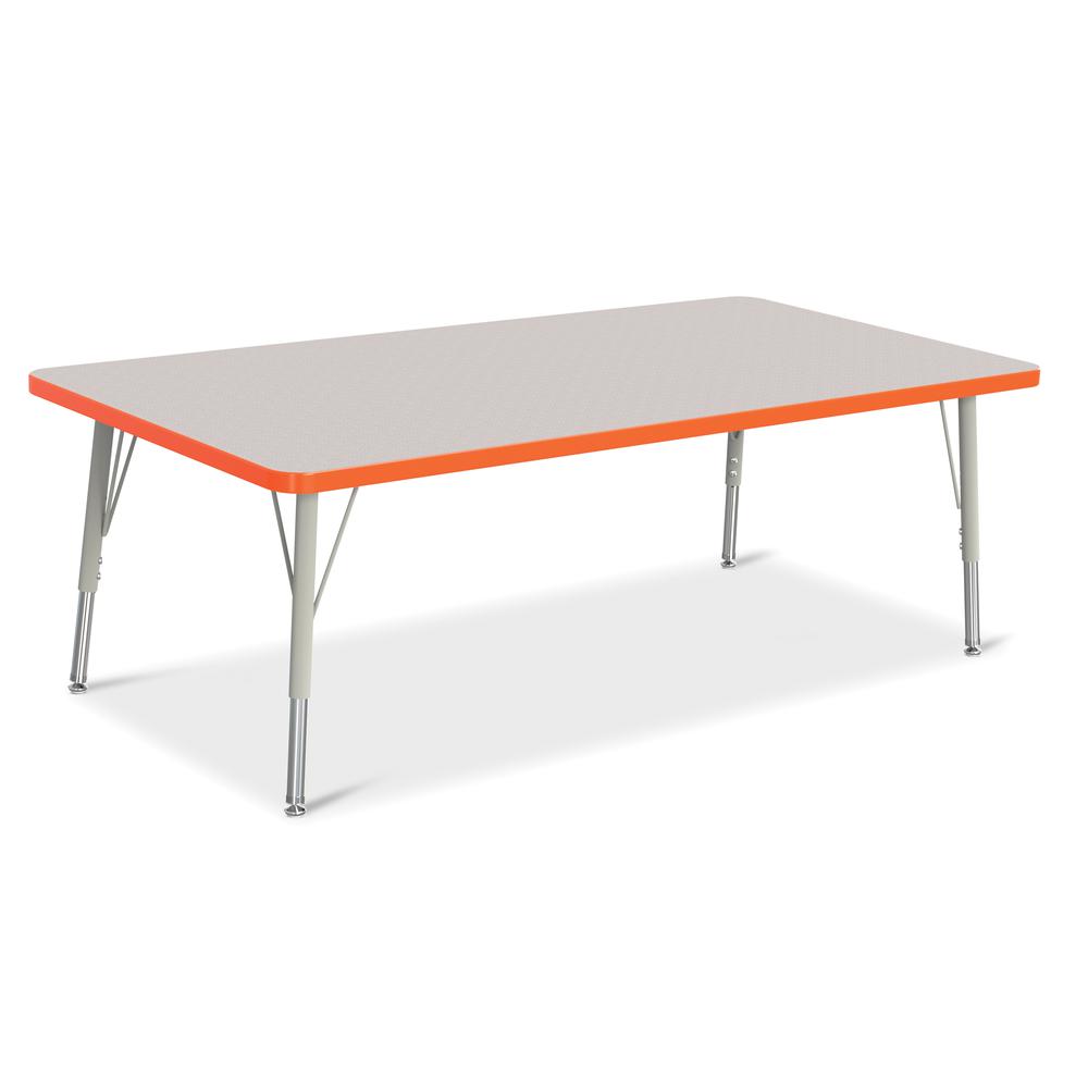 Rectangle Activity Table - 30" X 60", Mobile - Gray/Purple/Gray. Picture 9