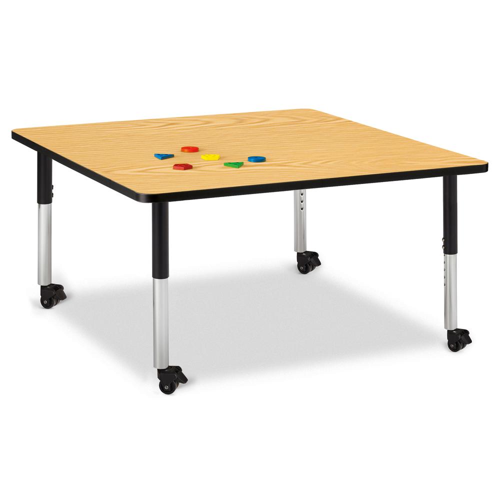 Square Activity Table - 48" X 48", Mobile - Gray/Purple/Gray. Picture 10