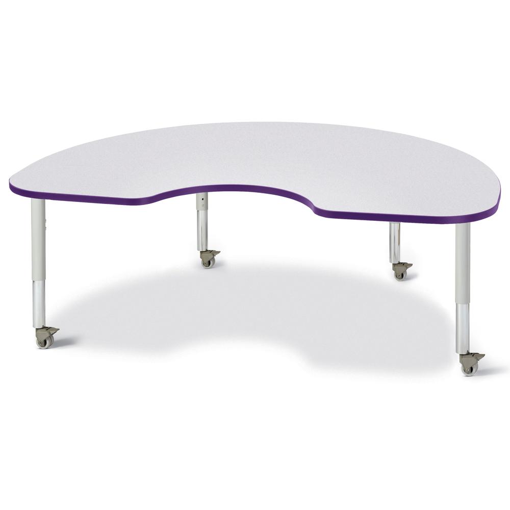 Kidney Activity Table - 48" X 72", Mobile - Gray/Purple/Gray. Picture 1