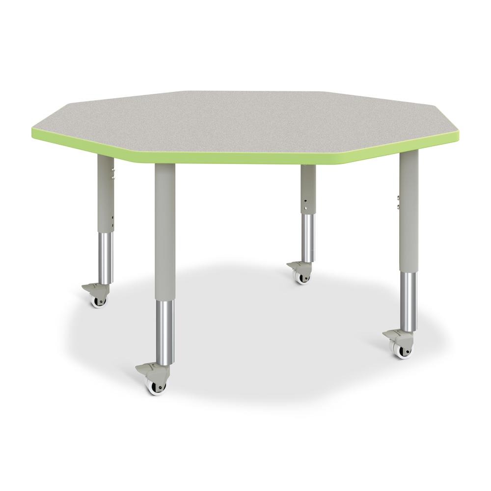 Octagon Activity Table - 48" X 48", Mobile. Picture 1
