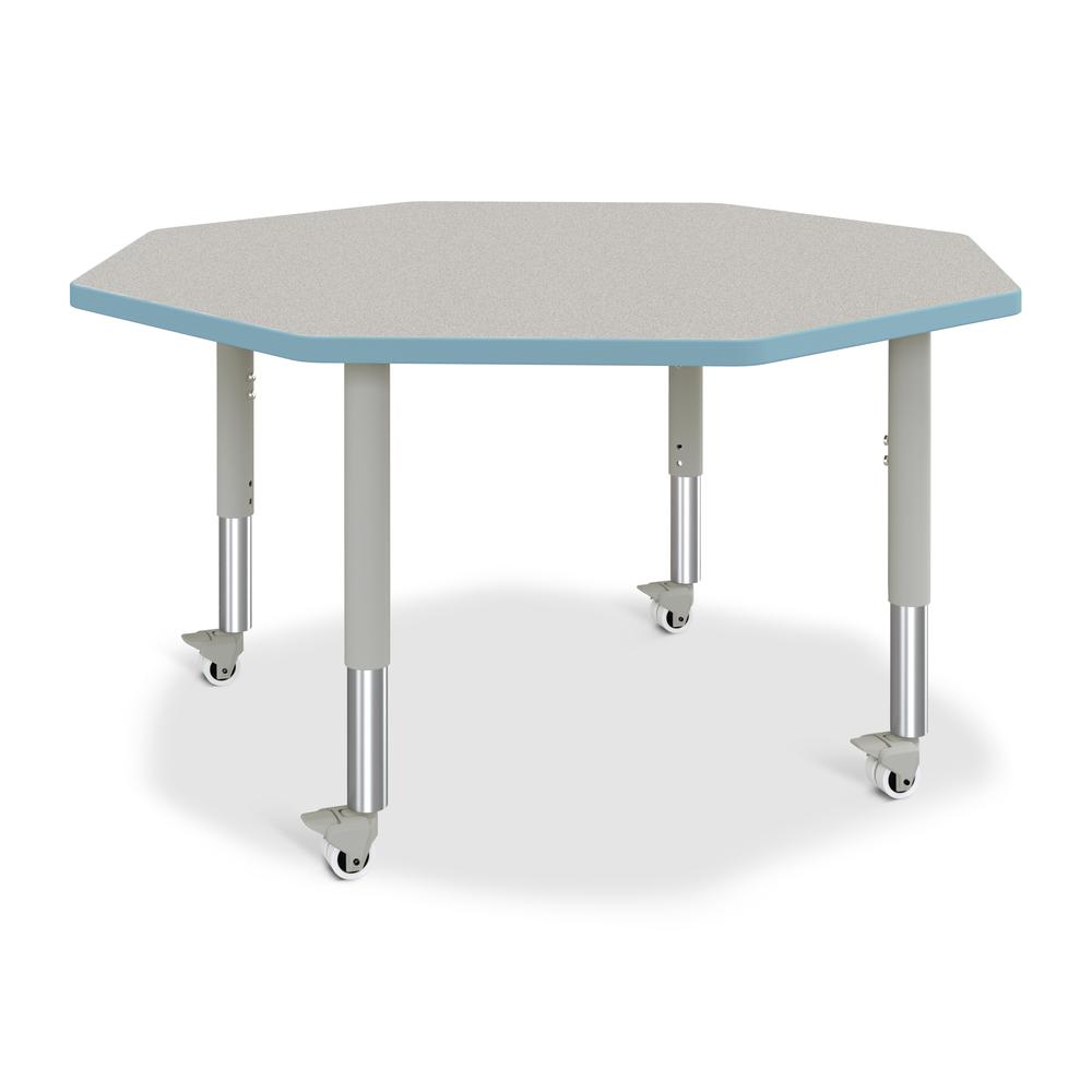 Octagon Activity Table - 48" X 48", Mobile. Picture 1