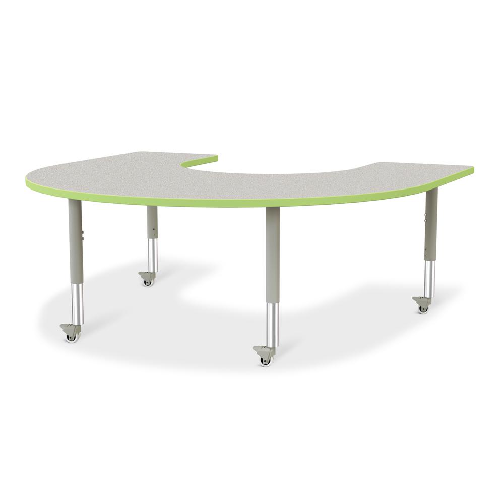 Horseshoe Activity Table - 66" X 60", Mobile. Picture 1
