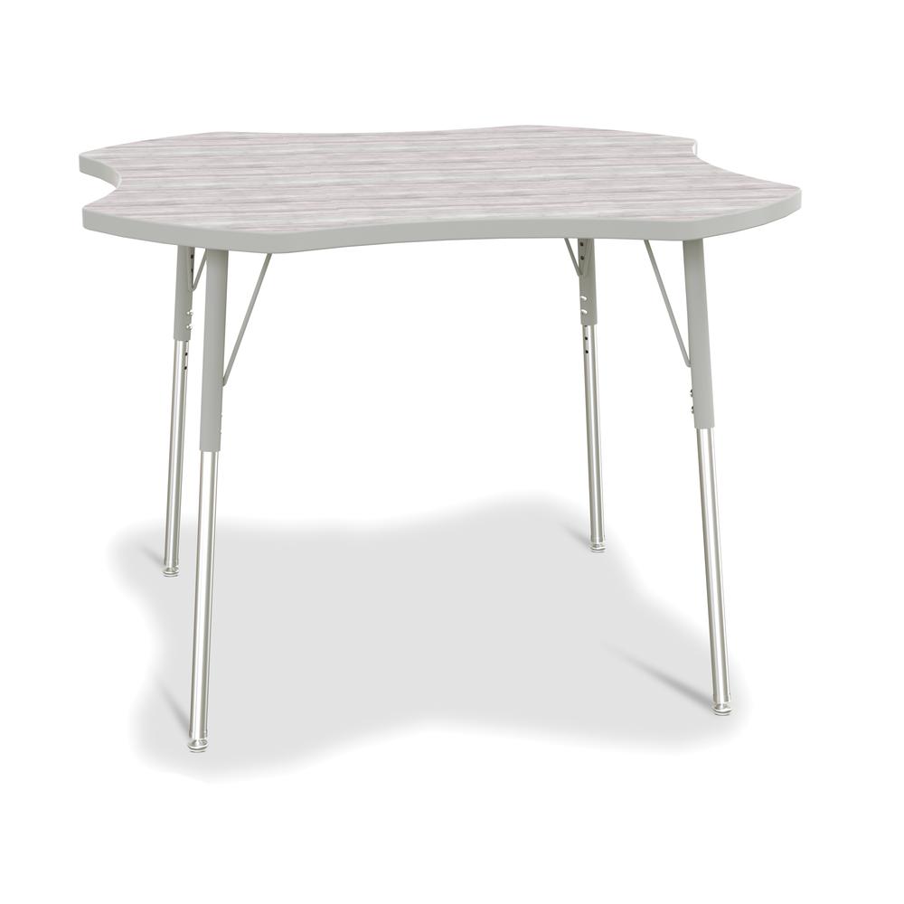 Berries® 4-Leaf Activity Table - A-height - Driftwood Gray/Gray/Gray. Picture 1
