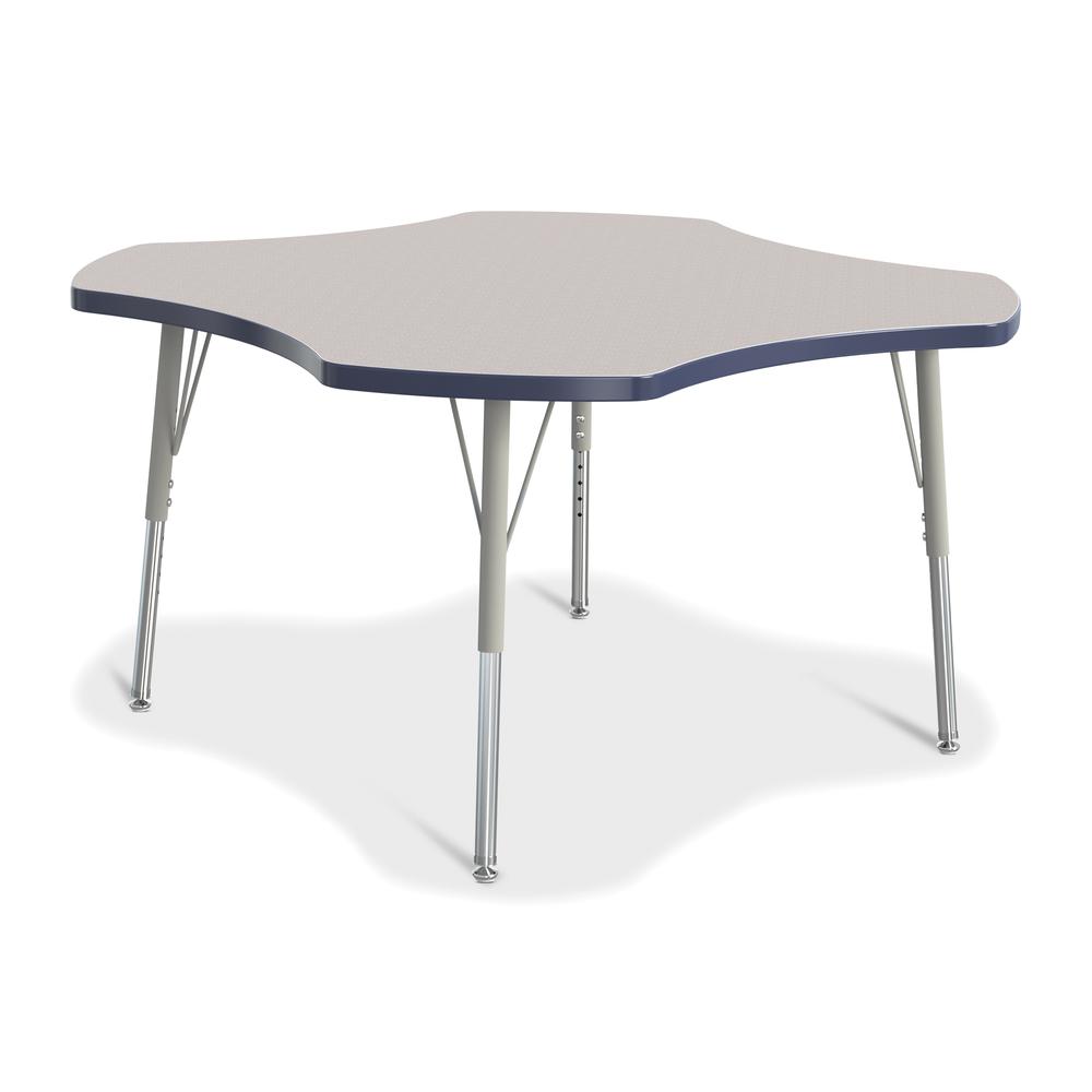 Four Leaf Activity Table - 48", Mobile - Gray/Purple/Gray. Picture 9