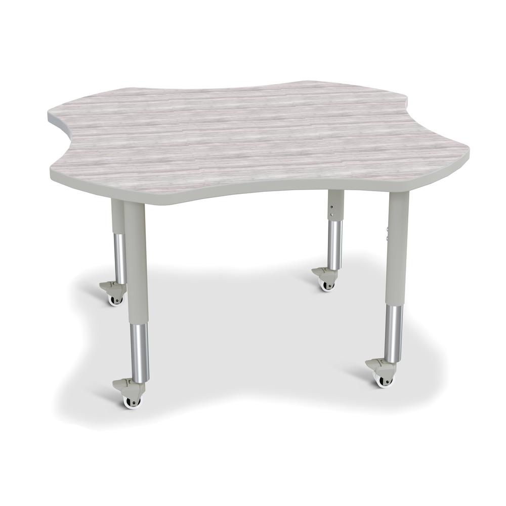 Berries® 4-Leaf Activity Table - Mobile - Driftwood Gray/Gray/Gray. Picture 1