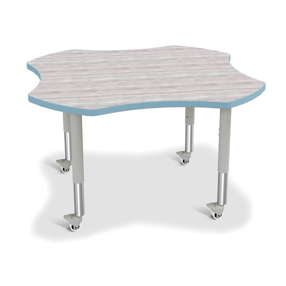 Berries® 4-Leaf Activity Table - Mobile - Driftwood Gray/Coastal Blue/Gray. Picture 1