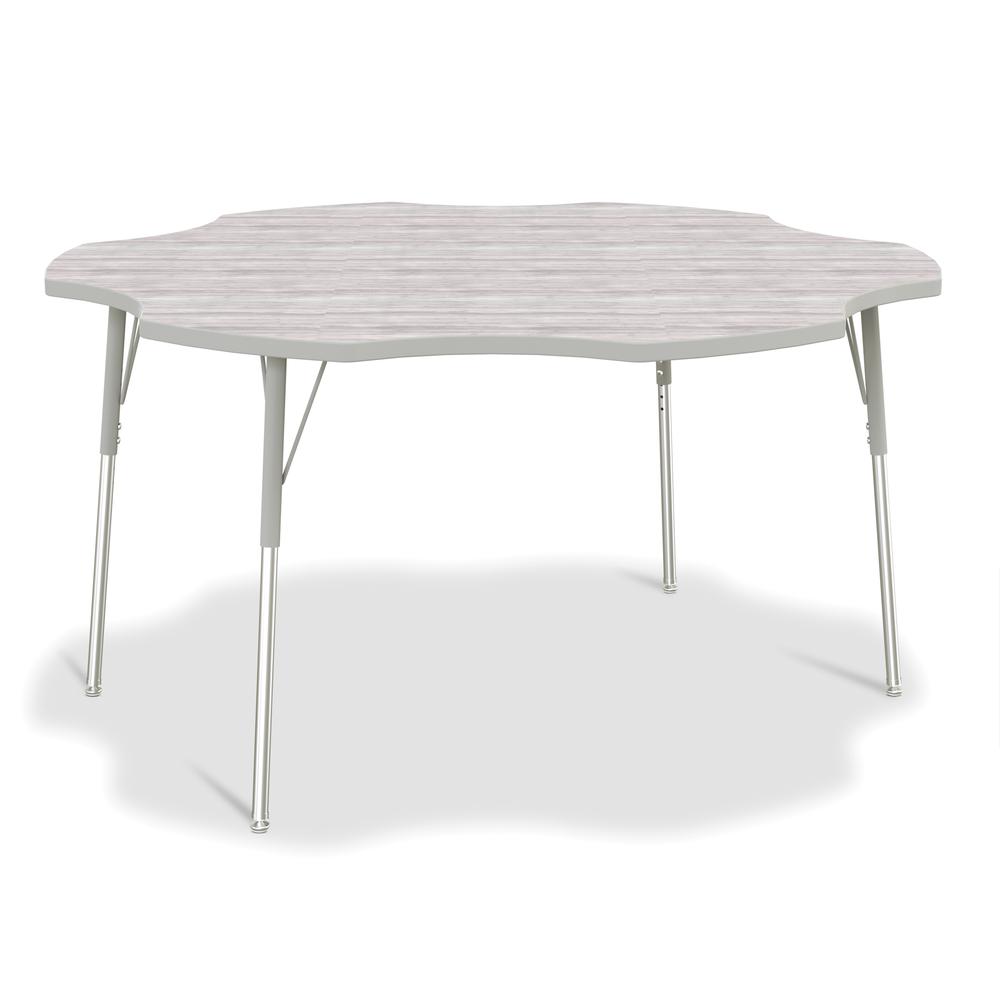 Berries® 6-Leaf Activity Table - A-height - Driftwood Gray/Gray/Gray. Picture 1