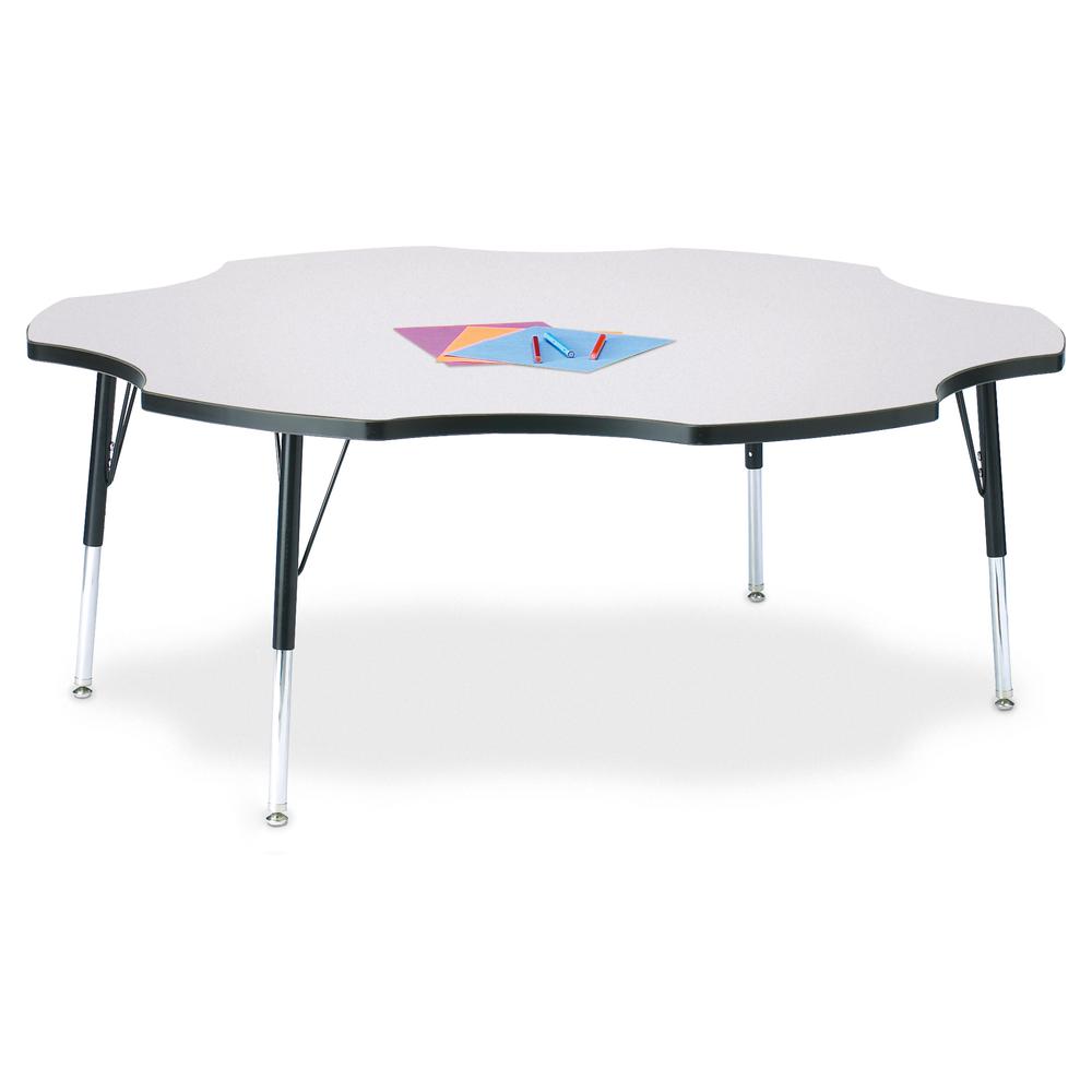 Six Leaf Activity Table - 60", Mobile - Gray/Purple/Gray. Picture 9