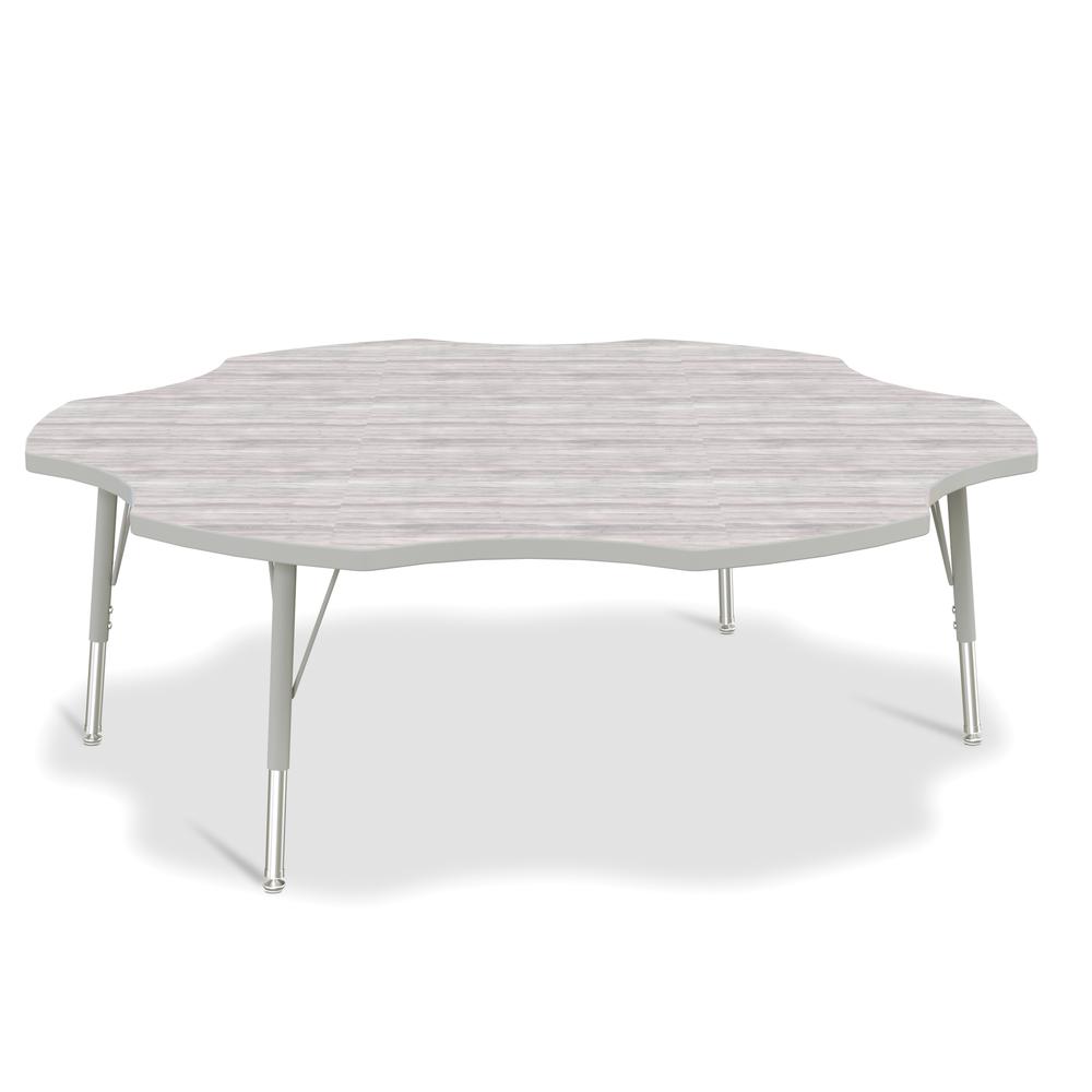 Berries® 6-Leaf Activity Table - E-height - Driftwood Gray/Gray/Gray. Picture 1