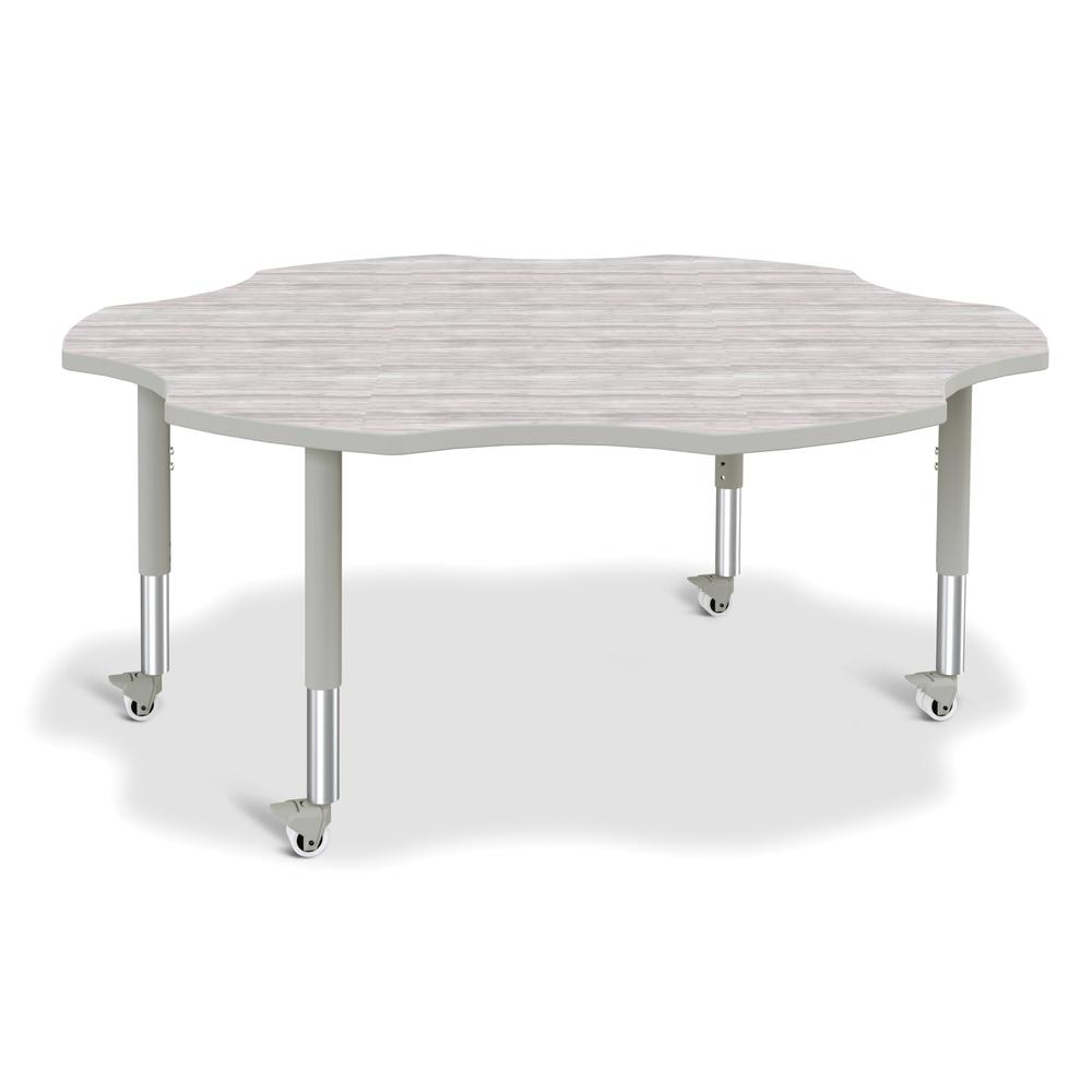 Berries® 6-Leaf Activity Table - Mobile - Driftwood Gray/Gray/Gray. Picture 1