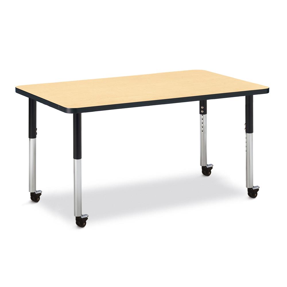 Rectangle Activity Table - 30" X 48", Mobile - Gray/Purple/Gray. Picture 11