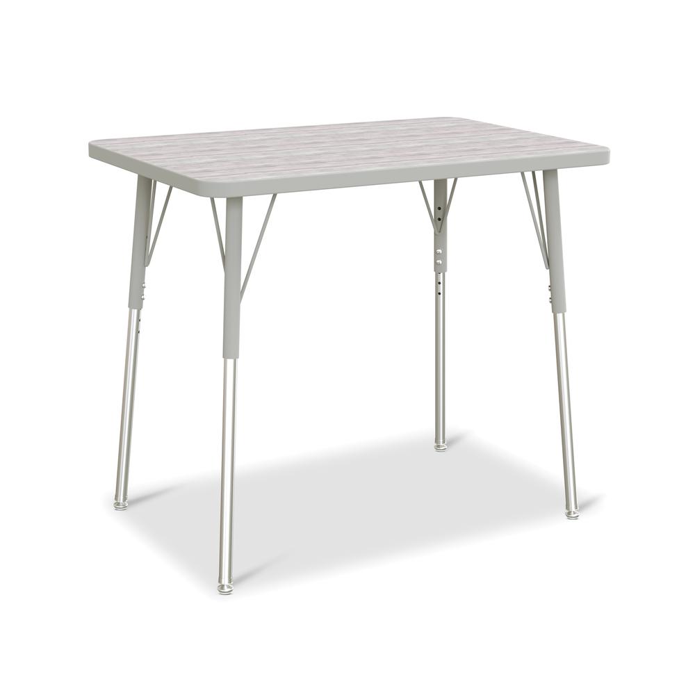 Berries® Rectangle Activity Table - 24" X 36", A-height - Driftwood Gray/Gray/Gray. Picture 1