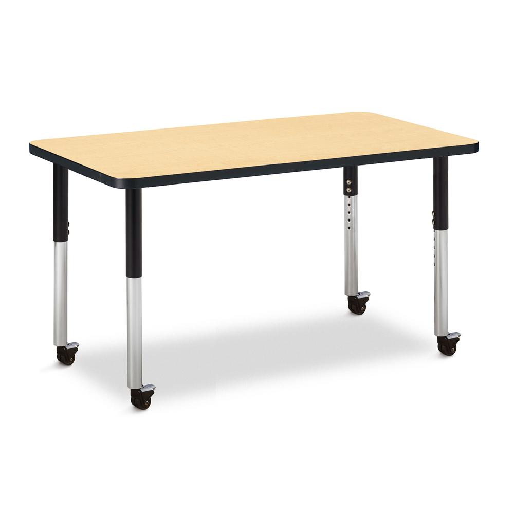 Rectangle Activity Table - 24" X 36", Mobile - Gray/Purple/Gray. Picture 6