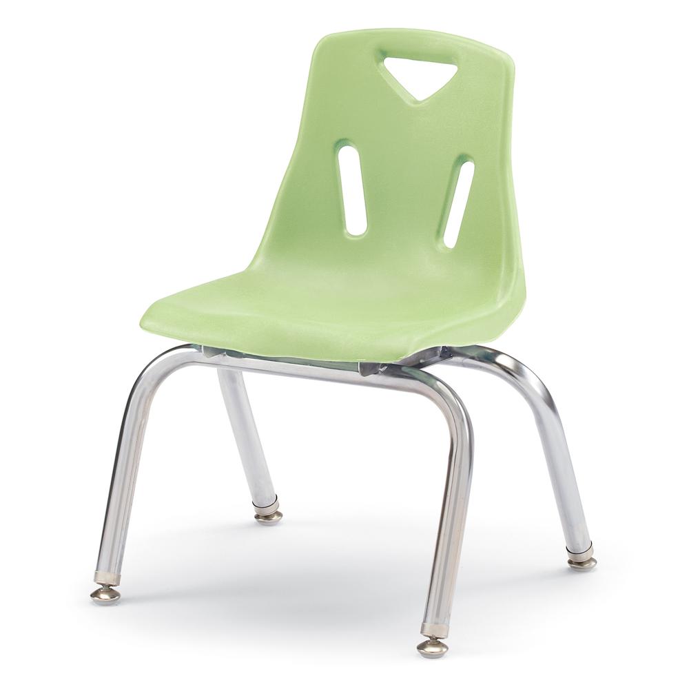 Berries® Stacking Chair with Chrome-Plated Legs - 12" Ht - Key Lime. Picture 1
