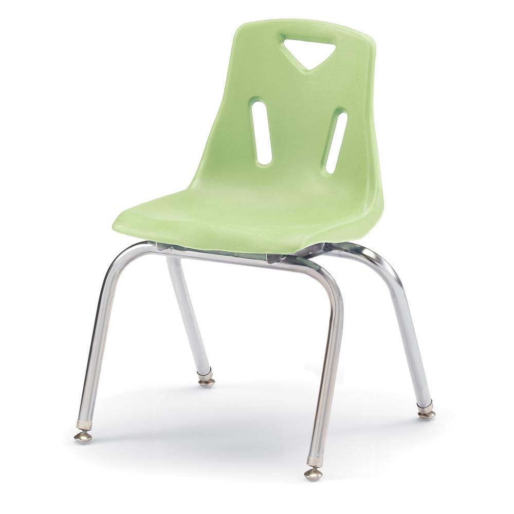 Berries® Stacking Chair with Chrome-Plated Legs - 16" Ht - Key Lime. Picture 2
