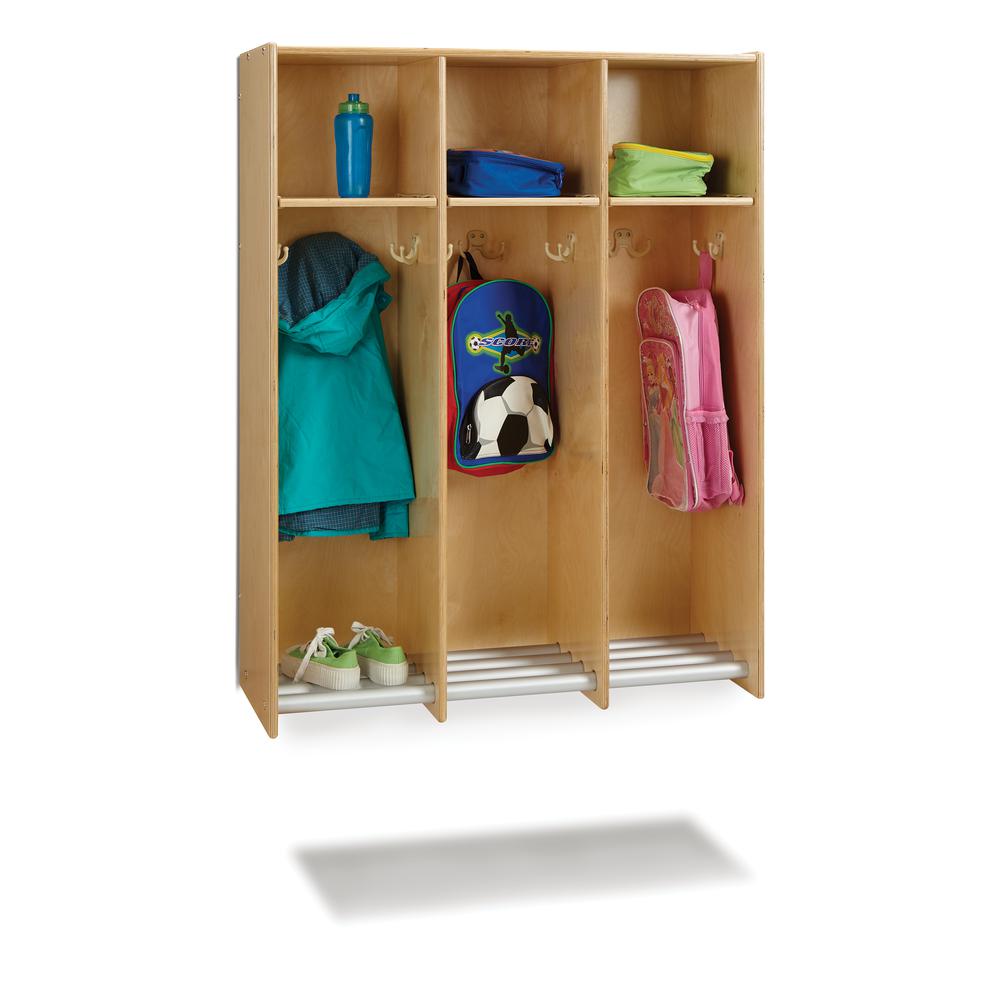 Jonti-Craft® 3 Section Hanging Locker - without Tubs. Picture 1