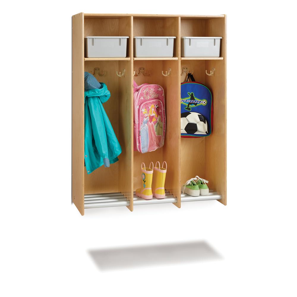 Jonti-Craft® 3 Section Hanging Locker - without Tubs. Picture 2