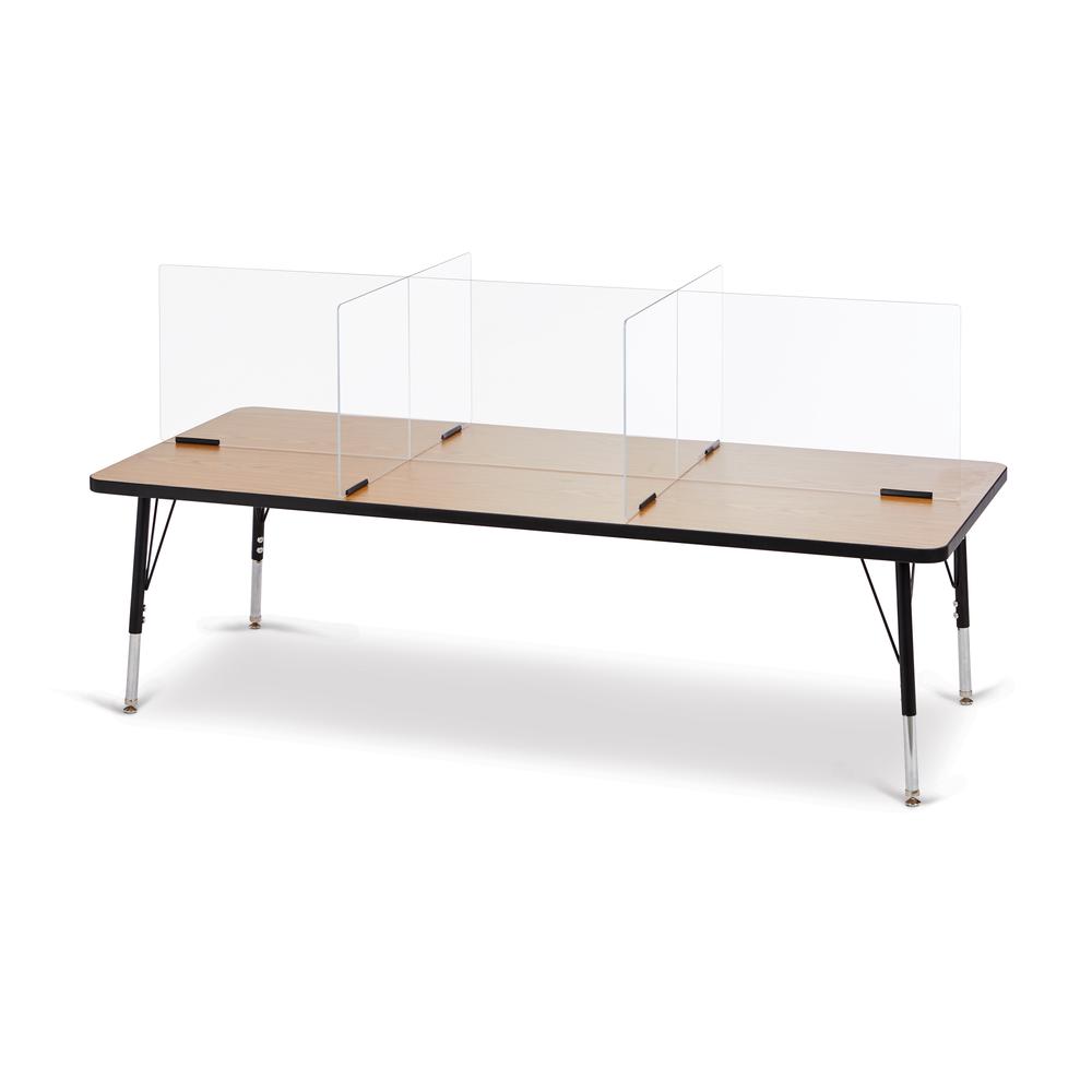 Jonti-Craft® See-Thru Table Divider Shields - 6 Station - 70.5" x 29.5" x 16". Picture 2