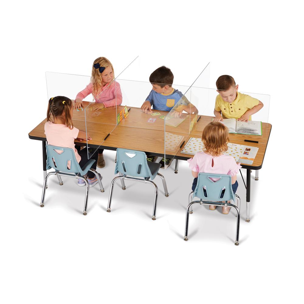 Jonti-Craft® See-Thru Table Divider Shields - 6 Station - 58.5" x 47.5" x 16". Picture 2