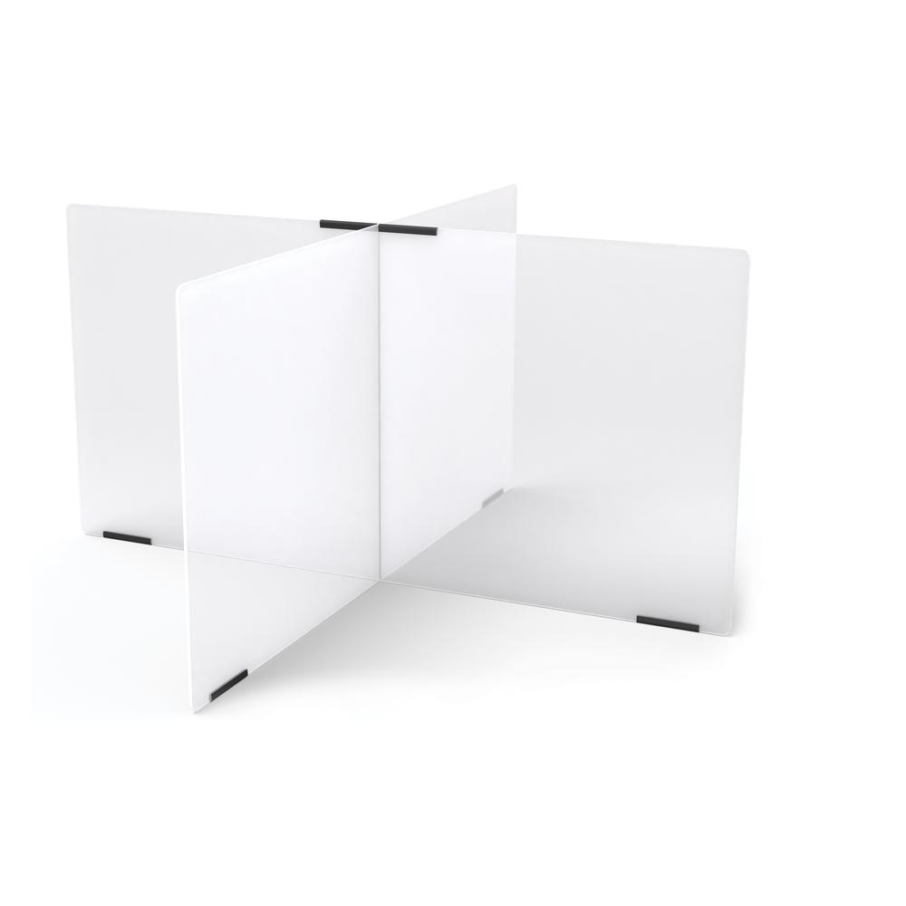 Jonti-Craft® See-Thru Table Divider Shields - 4 Station - 47.5" x 47.5" x 24". Picture 1