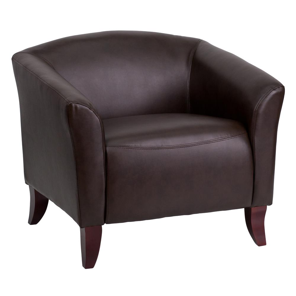 HERCULES Imperial Series Brown LeatherSoft Chair. Picture 1