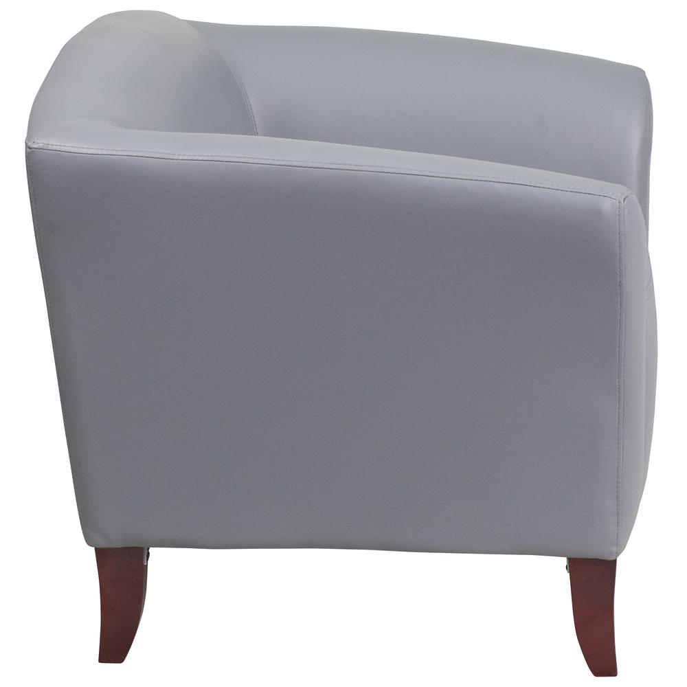 HERCULES Imperial Series Gray LeatherSoft Chair. Picture 2