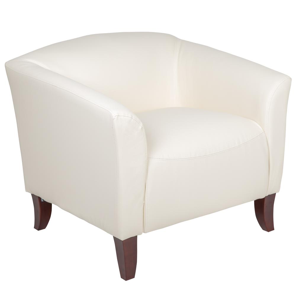 Ivory LeatherSoft Chair. Picture 1