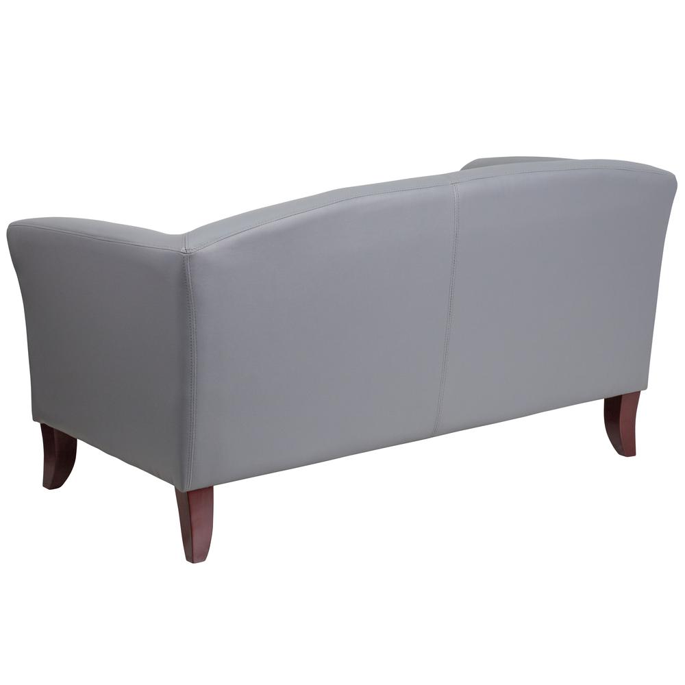 HERCULES Imperial Series Gray LeatherSoft Loveseat. Picture 2