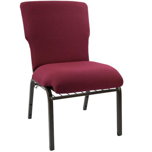 Maroon Church Chair 20.5 in. Wide. Picture 7