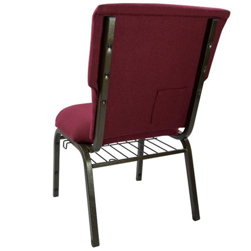 Maroon Church Chair 20.5 in. Wide. Picture 3