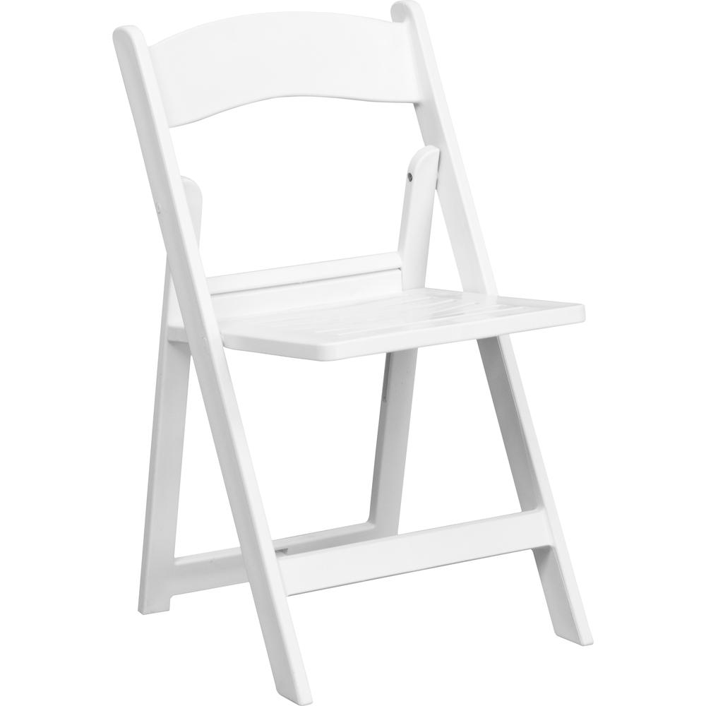 1000 lb. Capacity White Resin Folding Chair with Slatted Seat. Picture 22