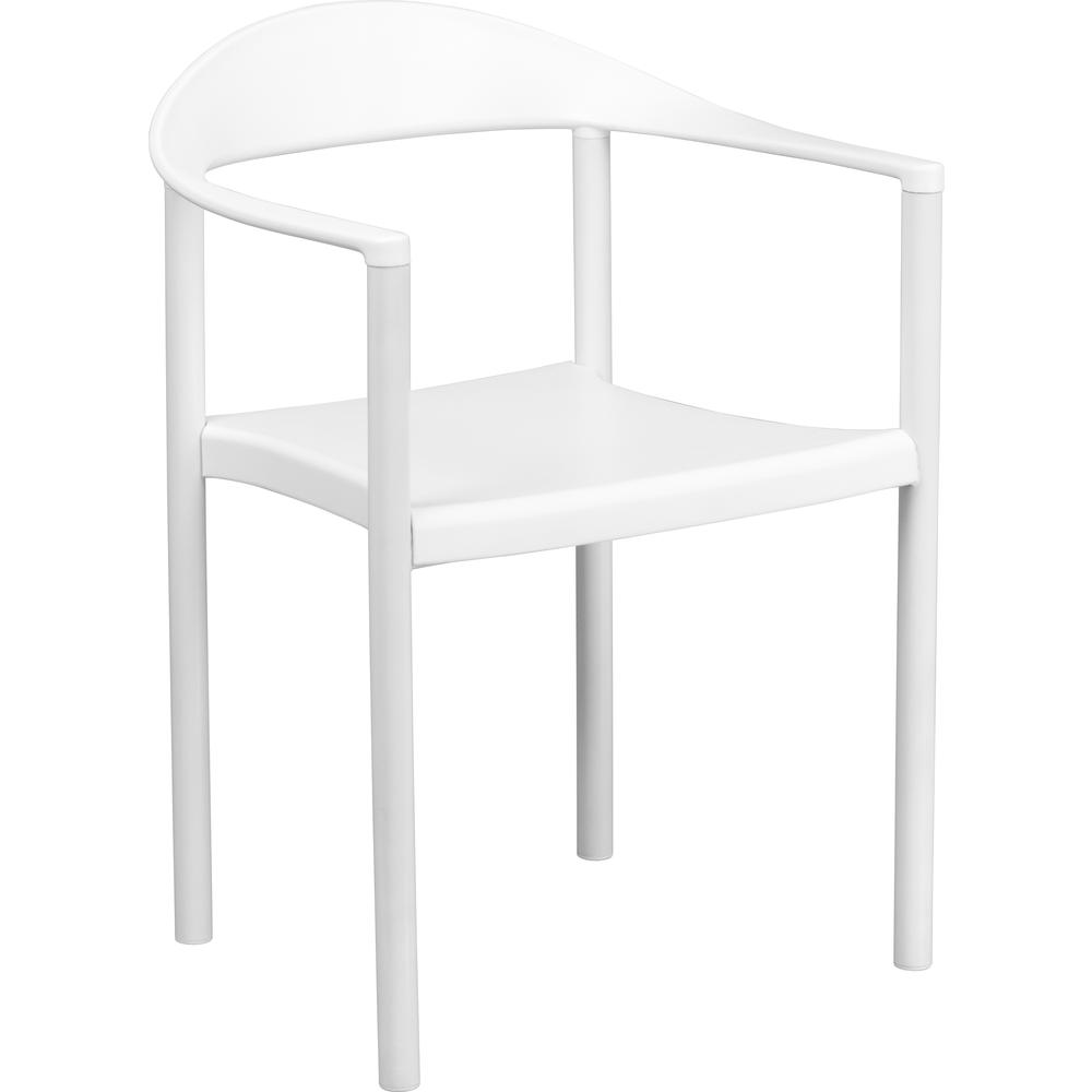1000 lb. Capacity White Plastic Cafe Stack Chair. Picture 6