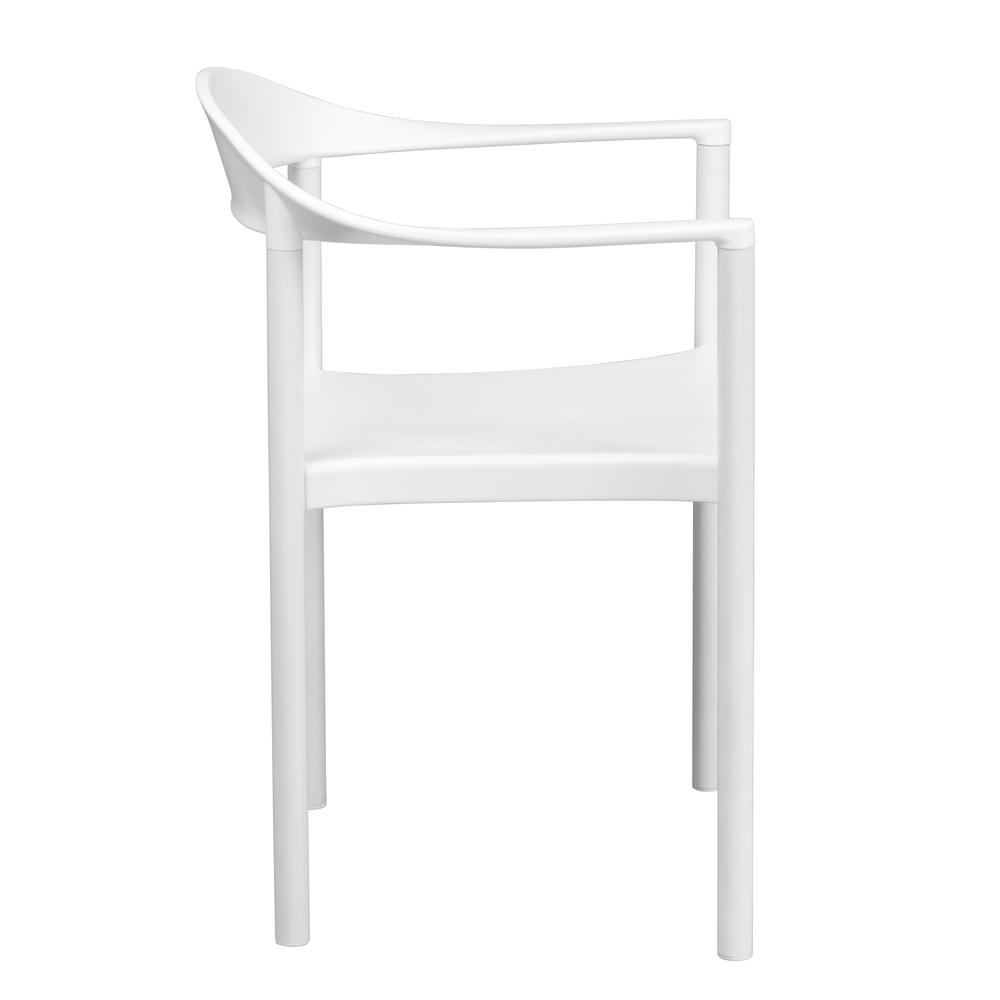1000 lb. Capacity White Plastic Cafe Stack Chair. Picture 7