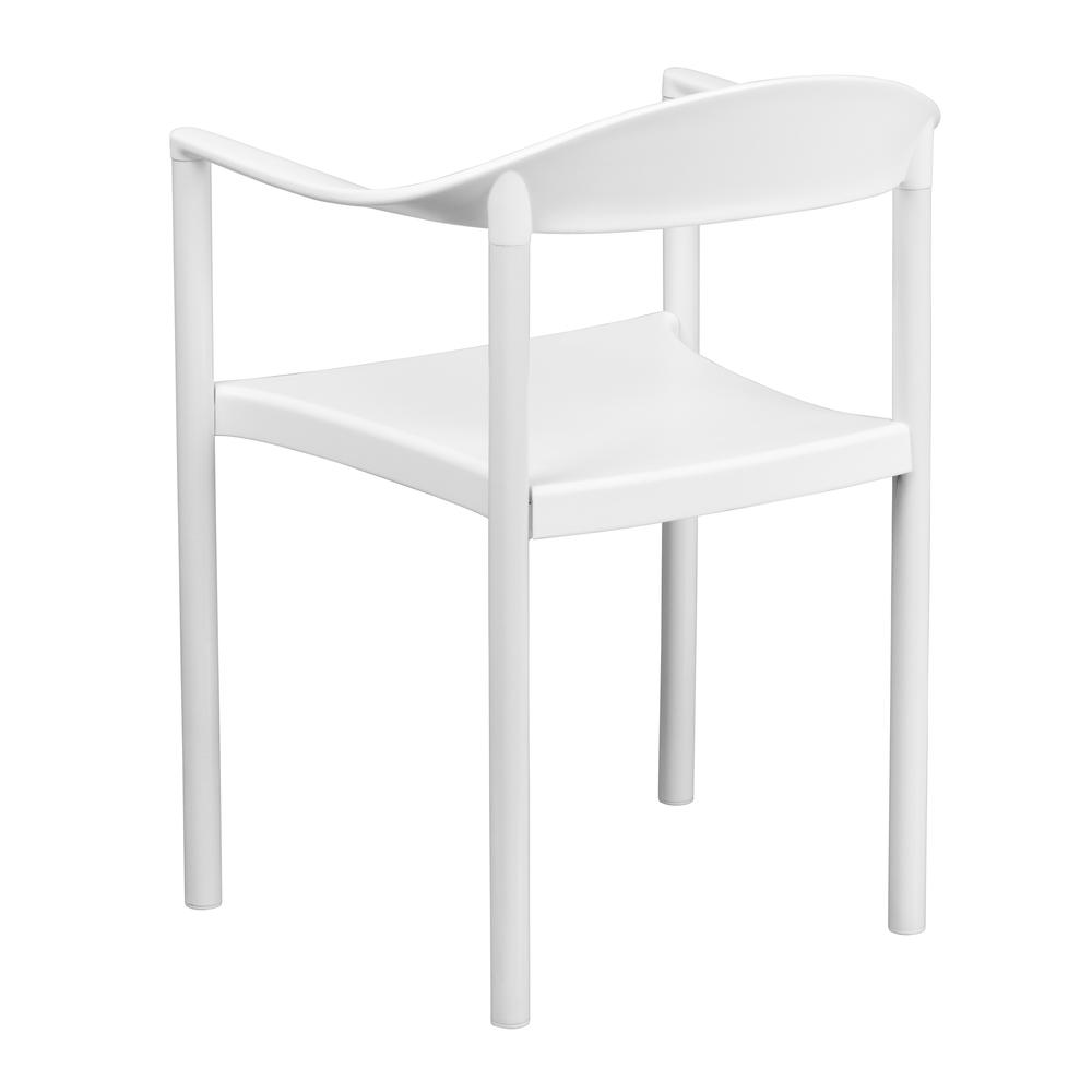 1000 lb. Capacity White Plastic Cafe Stack Chair. Picture 8