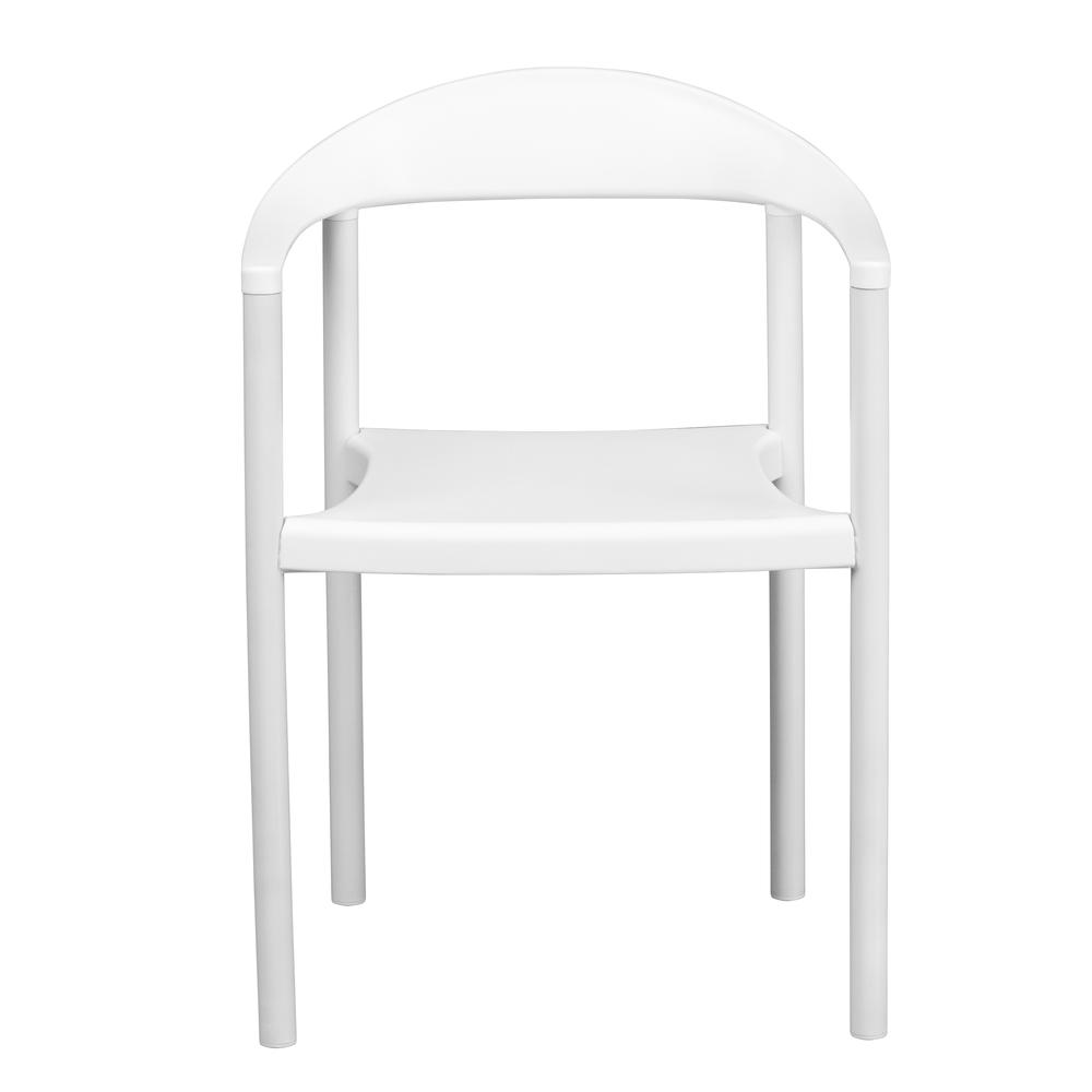 1000 lb. Capacity White Plastic Cafe Stack Chair. Picture 9
