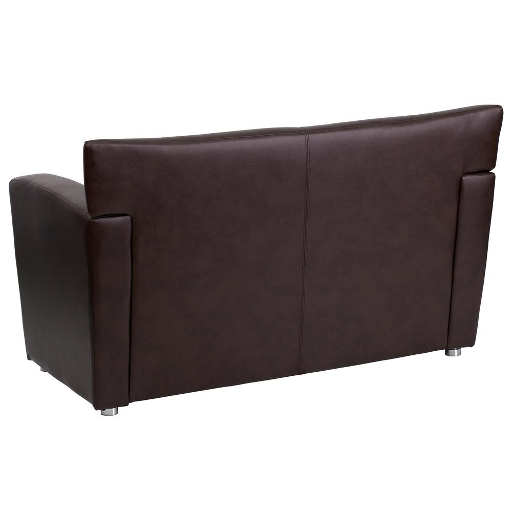 HERCULES Majesty Series Brown LeatherSoft Loveseat. Picture 2