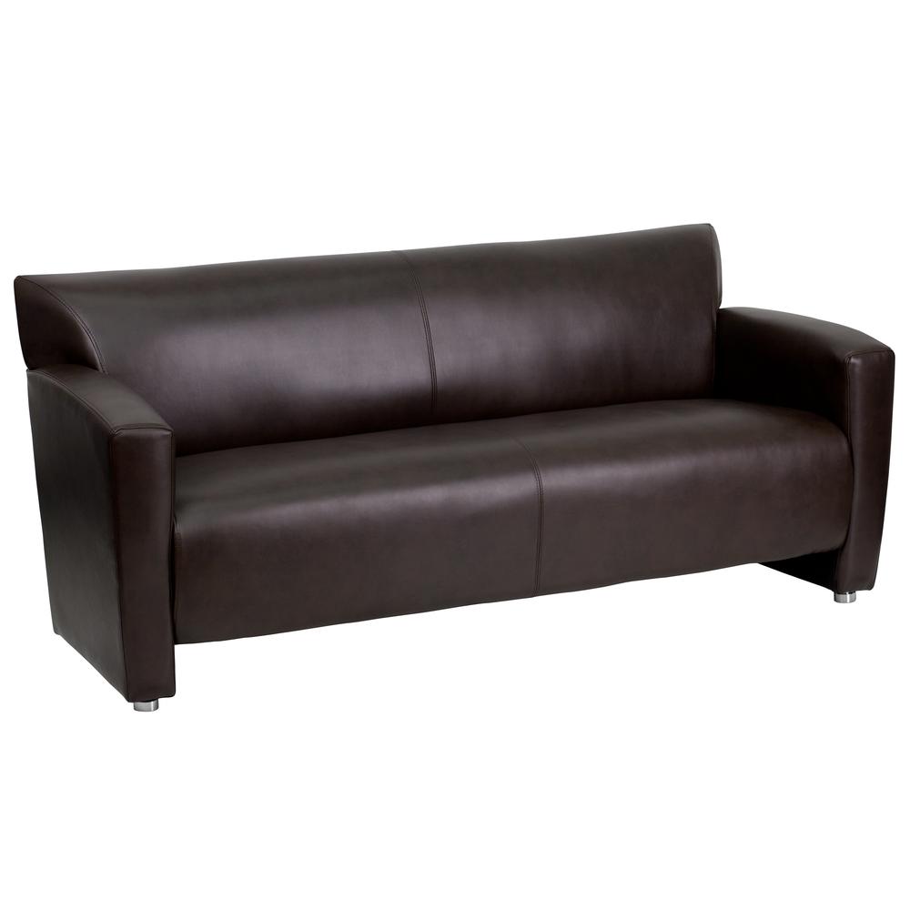 HERCULES Majesty Series Brown LeatherSoft Sofa. Picture 1