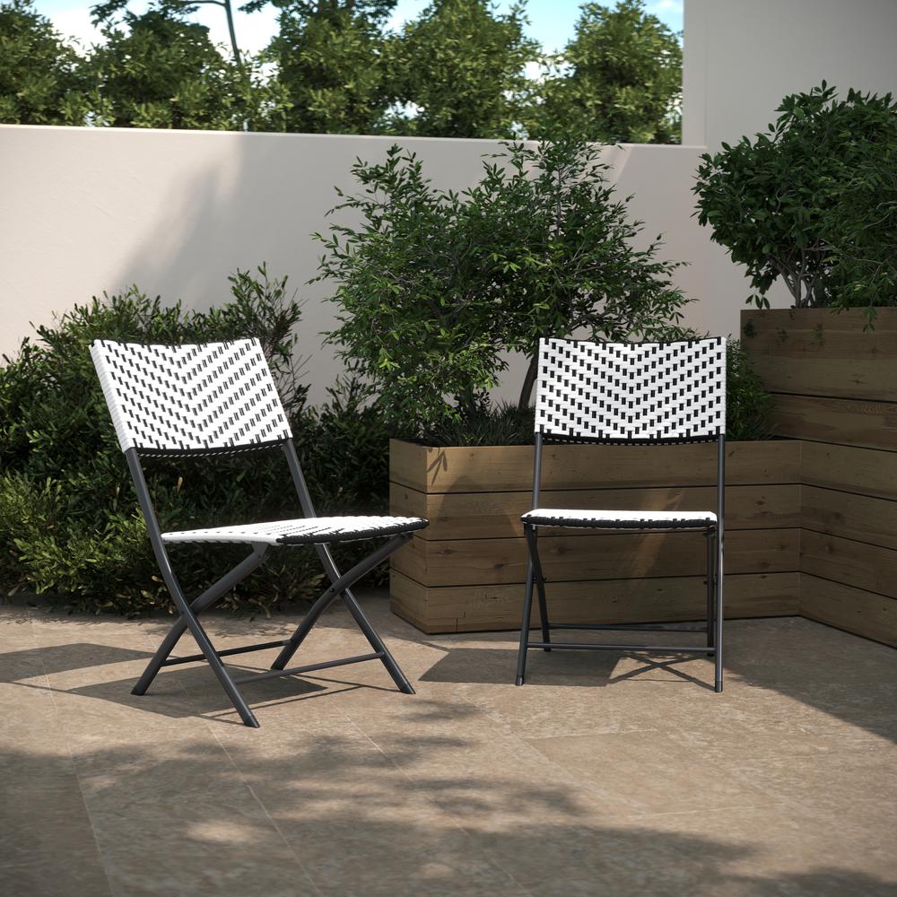 Set of 2 Modern Folding French Bistro Chairs. Picture 4