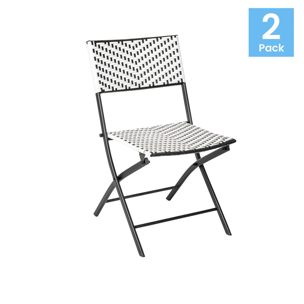 Set of 2 Modern Folding French Bistro Chairs. Picture 2