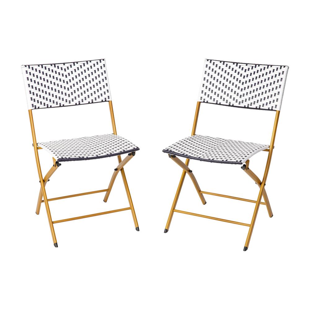 Set of 2 Modern Folding French Bistro Chairs. Picture 3