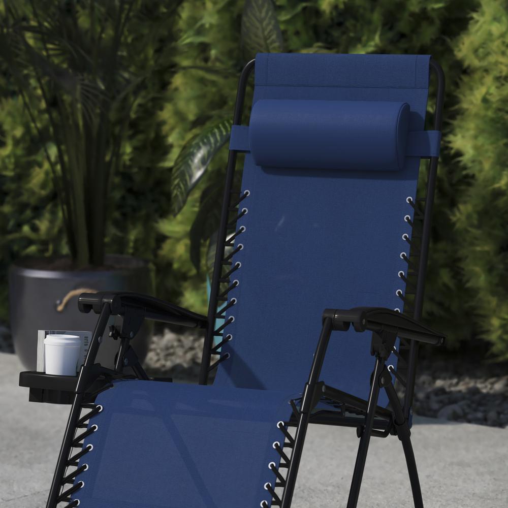 Set of 2 Portable Folding Zero Gravity Lounge Chairs. Picture 2