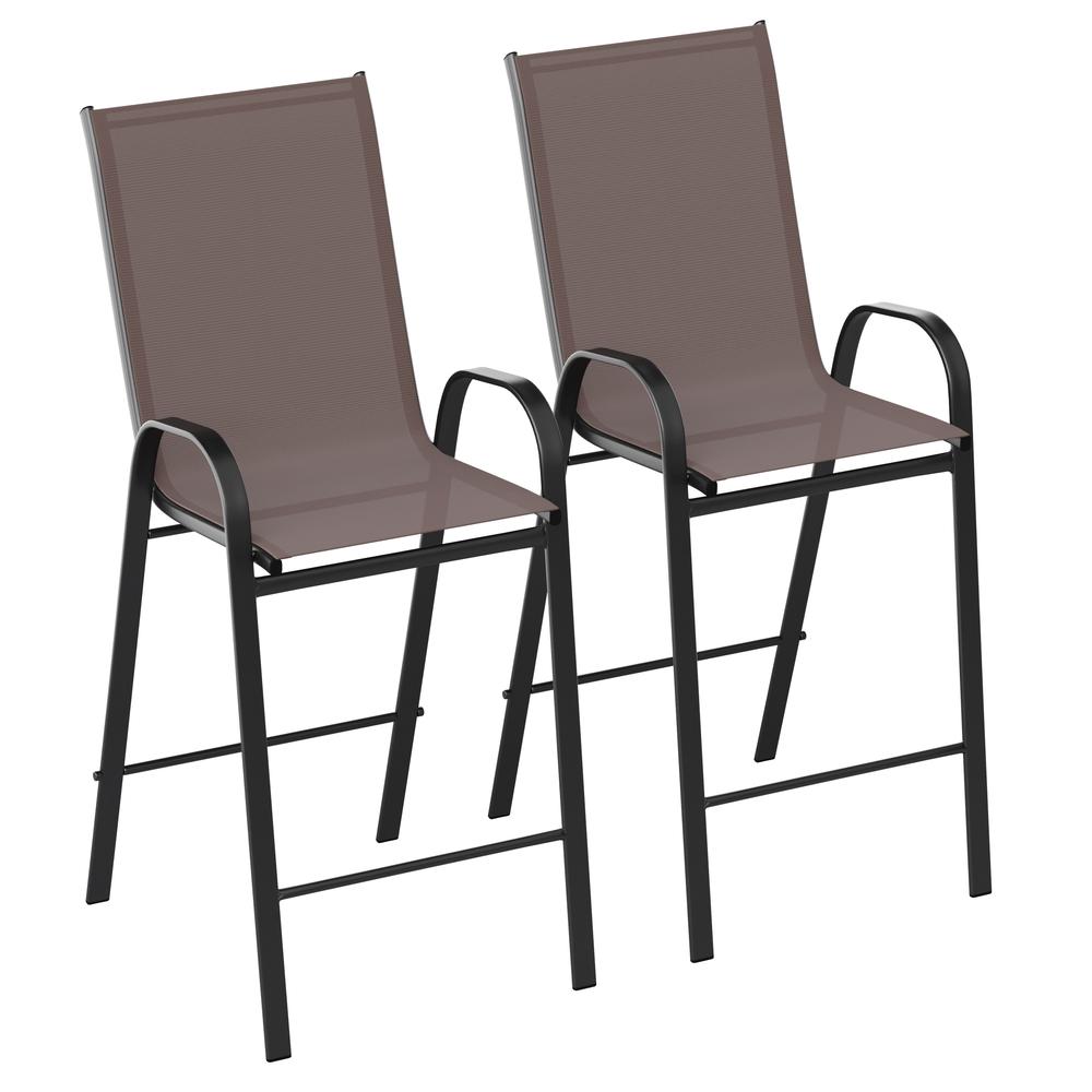 Set of 2 Sling Patio Stools for Commercial and Residential Use. Picture 3